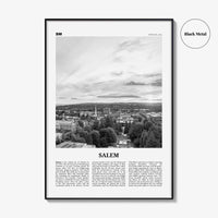 Salem Print Black and White Oregon, Salem Wall Art, Salem Poster, Salem Photo, Salem Map, Oregon, USA, United States