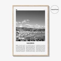 Salerno Print Black and White, Salerno Wall Art, Salerno Poster, Salerno Photo, Salerno Wall Décor, Salerno Map, Italy