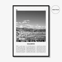 Salerno Print Black and White, Salerno Wall Art, Salerno Poster, Salerno Photo, Salerno Wall Décor, Salerno Map, Italy