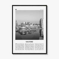 Salford Print Black and White, Salford Wall Art, Salford Poster, Salford Photo, Salford Wall Décor, England, UK, United Kingdom