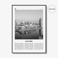 Salford Print Black and White, Salford Wall Art, Salford Poster, Salford Photo, Salford Wall Décor, England, UK, United Kingdom