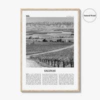 Salinas Print Black and White, Salinas Wall Art, Salinas Poster, Salinas Photo, Salinas Wall Décor, California, USA, United States