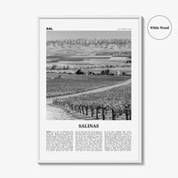 Salinas Print Black and White, Salinas Wall Art, Salinas Poster, Salinas Photo, Salinas Wall Décor, California, USA, United States
