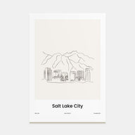 Salt Lake City Drawn Poster