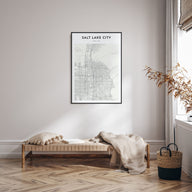 Salt Lake City Map Portrait Poster
