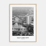 Salt Lake City Portrait B&W No 1 Poster