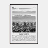 Salt Lake City Travel B&W No 1 Poster
