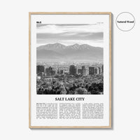 Salt Lake City Print Black and White No 1, Salt Lake Wall Art, Salt Lake Poster, Salt Lake Photo, Utah, USA, United States North America