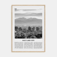 Salt Lake City Travel B&W No 1 Poster