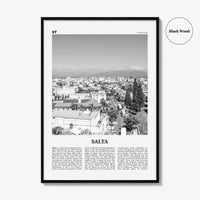 Salta Print Black and White, Salta Wall Art, Salta Poster, Salta Photo, Salta Wall Décor, Salta Map, Argentina