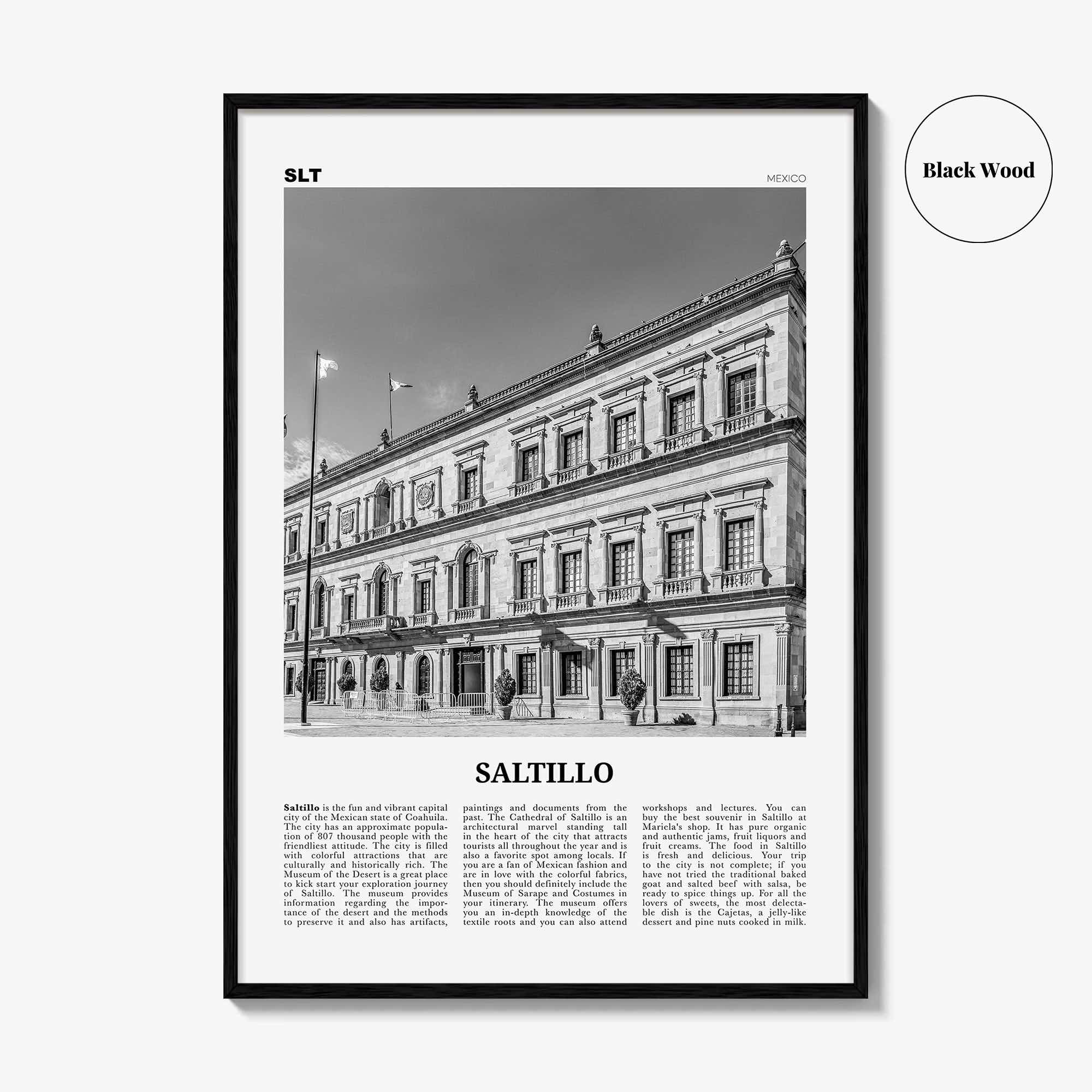 Saltillo Print Black and White, Saltillo Wall Art, Saltillo Poster, Saltillo Photo, Saltillo Wall Décor, Mexico