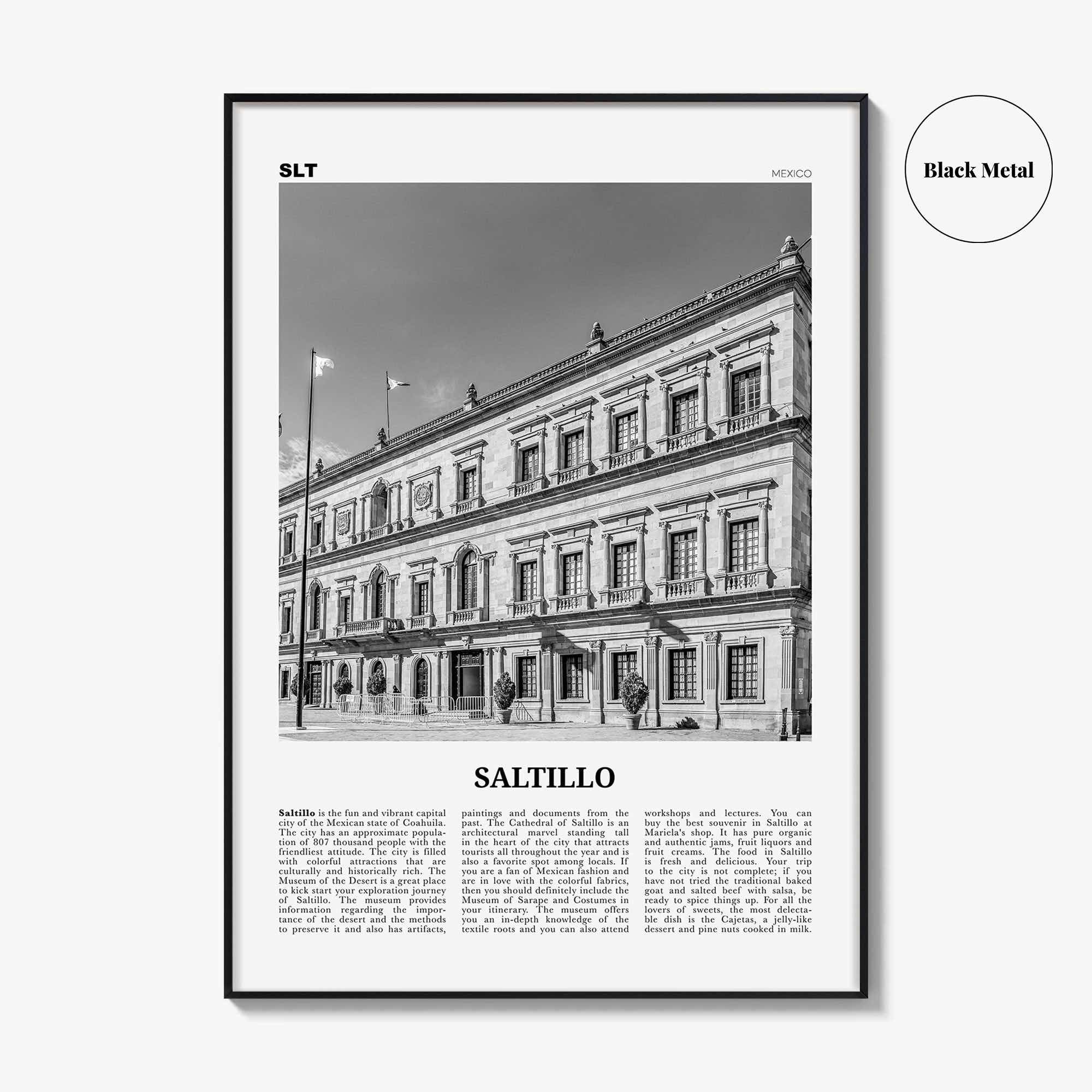 Saltillo Print Black and White, Saltillo Wall Art, Saltillo Poster, Saltillo Photo, Saltillo Wall Décor, Mexico