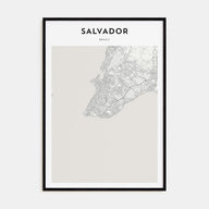 Salvador Map Portrait Poster