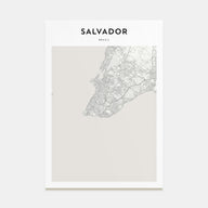 Salvador Map Portrait Poster