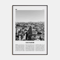 Salvador Travel B&W Poster