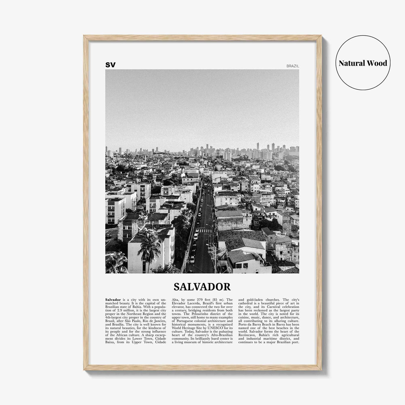 Salvador Print Black and White, Salvador Wall Art, Salvador Poster, Salvador Photo, Salvador Wall Decor, Brazil, Brasil, South America