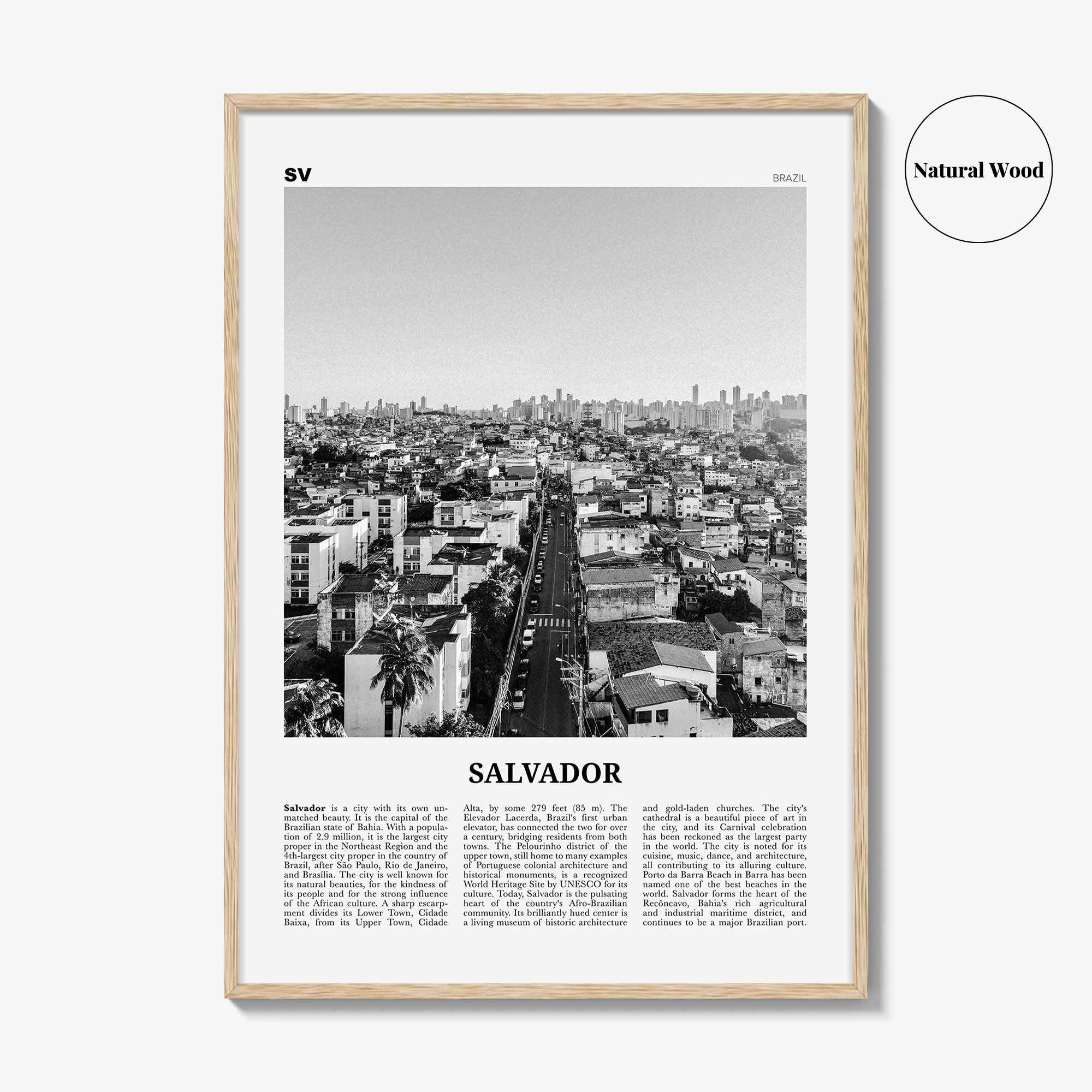 Salvador Print Black and White, Salvador Wall Art, Salvador Poster, Salvador Photo, Salvador Wall Decor, Brazil, Brasil, South America