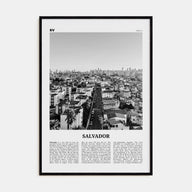 Salvador Travel B&W Poster