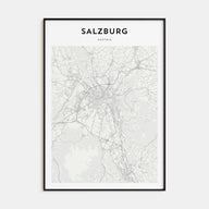 Salzburg Map Portrait Poster