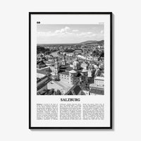 Salzburg Print Black and White, Salzburg Wall Art, Salzburg Poster, Salzburg Photo, Salzburg Wall Décor, Salzburg Map, Austria