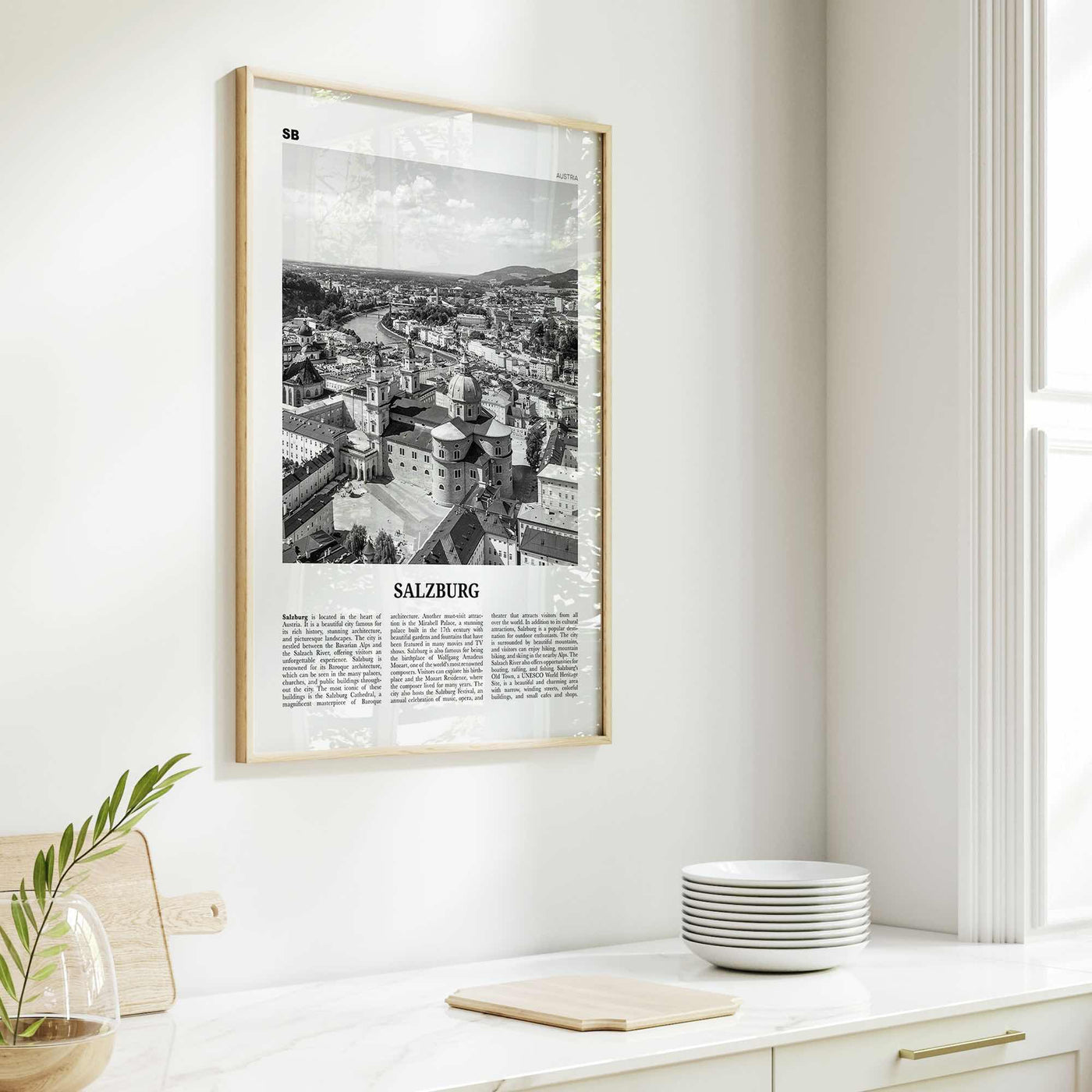 Salzburg Print Black and White, Salzburg Wall Art, Salzburg Poster, Salzburg Photo, Salzburg Wall Décor, Salzburg Map, Austria