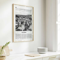 Salzburg Print Black and White, Salzburg Wall Art, Salzburg Poster, Salzburg Photo, Salzburg Wall Décor, Salzburg Map, Austria