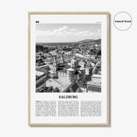 Salzburg Print Black and White, Salzburg Wall Art, Salzburg Poster, Salzburg Photo, Salzburg Wall Décor, Salzburg Map, Austria