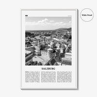 Salzburg Print Black and White, Salzburg Wall Art, Salzburg Poster, Salzburg Photo, Salzburg Wall Décor, Salzburg Map, Austria