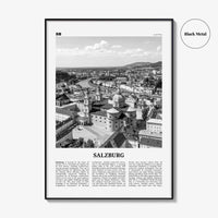 Salzburg Print Black and White, Salzburg Wall Art, Salzburg Poster, Salzburg Photo, Salzburg Wall Décor, Salzburg Map, Austria