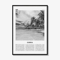 Samoa Print Black and White, Samoa Wall Art, Samoa Poster, Samoa Photo, Samoa Wall Decor, Country Art Print