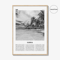 Samoa Print Black and White, Samoa Wall Art, Samoa Poster, Samoa Photo, Samoa Wall Decor, Country Art Print