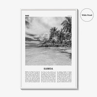 Samoa Print Black and White, Samoa Wall Art, Samoa Poster, Samoa Photo, Samoa Wall Decor, Country Art Print