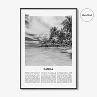 Samoa Print Black and White, Samoa Wall Art, Samoa Poster, Samoa Photo, Samoa Wall Decor, Country Art Print