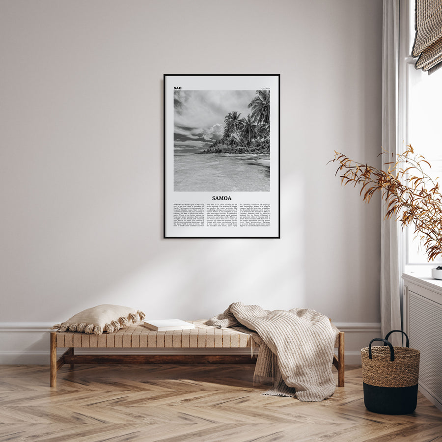 Samoa Travel B&W Poster
