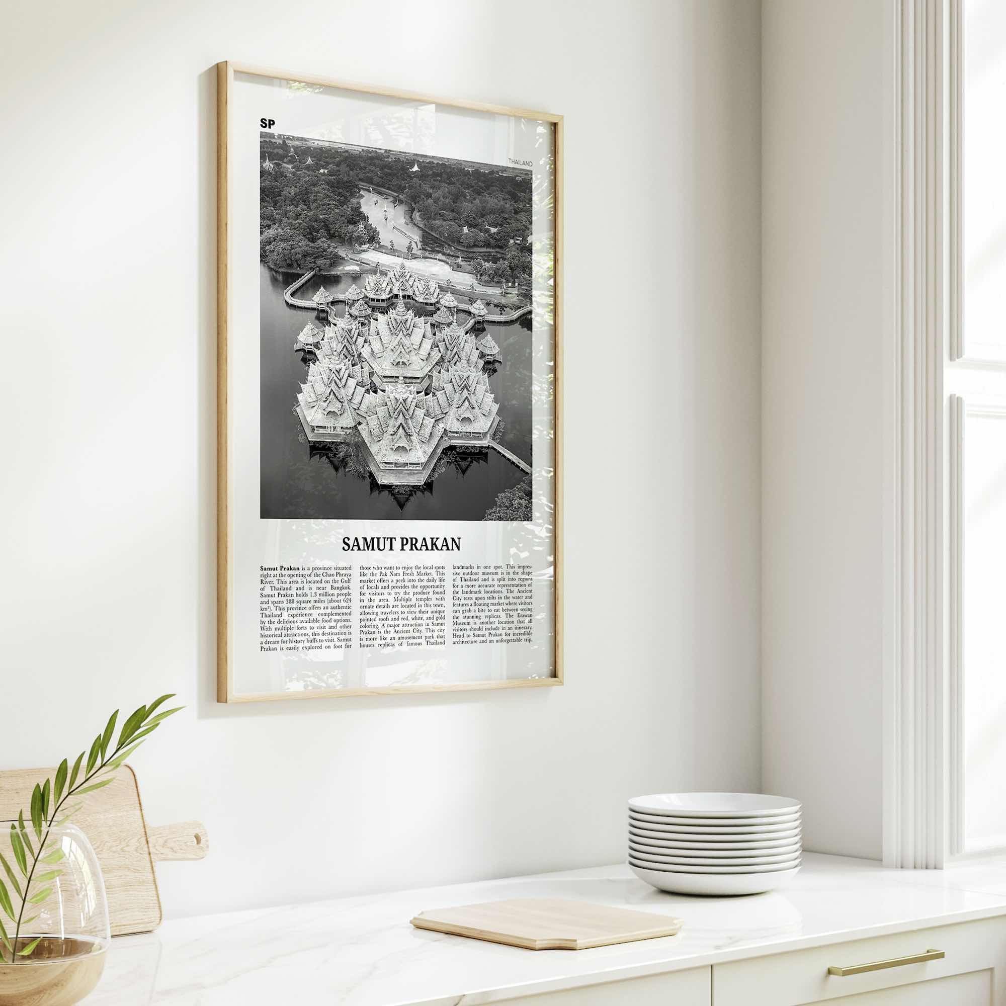 Samut Prakan Print Black and White, Samut Prakan Wall Art, Samut Prakan Poster, Samut Prakan Photo, Samut Prakan Wall Décor, Thailand