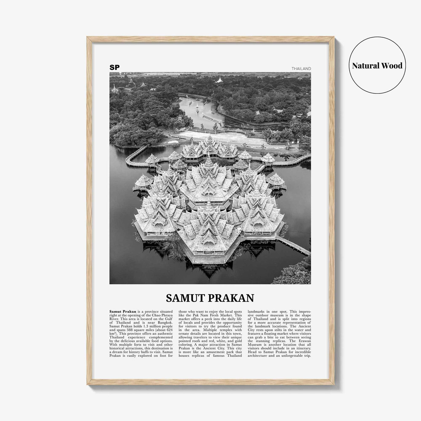 Samut Prakan Print Black and White, Samut Prakan Wall Art, Samut Prakan Poster, Samut Prakan Photo, Samut Prakan Wall Décor, Thailand