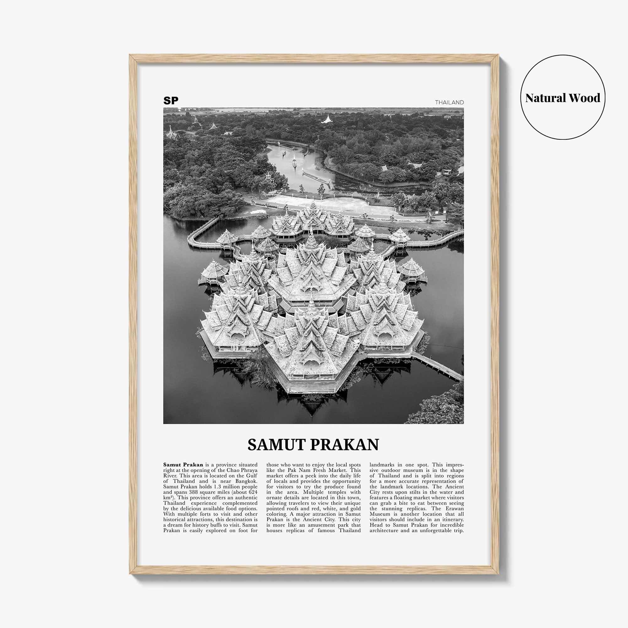Samut Prakan Print Black and White, Samut Prakan Wall Art, Samut Prakan Poster, Samut Prakan Photo, Samut Prakan Wall Décor, Thailand