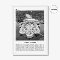Samut Prakan Print Black and White, Samut Prakan Wall Art, Samut Prakan Poster, Samut Prakan Photo, Samut Prakan Wall Décor, Thailand