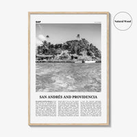 San Andres And Providencia Print Black and White, San Andrés and Providencia Wall Art, San Andrés and Providencia Poster, Columbia