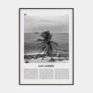 San Andrés Travel B&W Poster