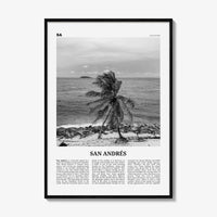 San Andres Print Black and White, San Andrés Wall Art, San Andrés Poster, San Andrés Photo, San Andrés Wall Décor, San Andrés Map, Caribbean