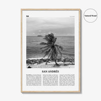 San Andres Print Black and White, San Andrés Wall Art, San Andrés Poster, San Andrés Photo, San Andrés Wall Décor, San Andrés Map, Caribbean