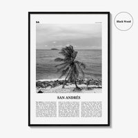 San Andres Print Black and White, San Andrés Wall Art, San Andrés Poster, San Andrés Photo, San Andrés Wall Décor, San Andrés Map, Caribbean
