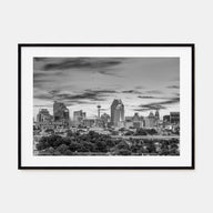 San Antonio Landscape B&W Poster
