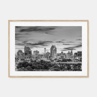 San Antonio Landscape B&W Poster