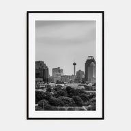 San Antonio Photo B&W Poster