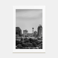 San Antonio Photo B&W Poster
