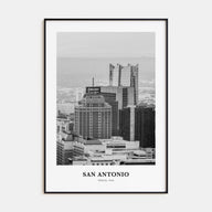 San Antonio Portrait B&W No 1 Poster