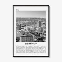 San Antonio Print Black and White No 1, San Antonio Wall Art, San Antonio Poster, San Antonio Photo, Texas, USA, United States, America