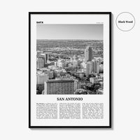 San Antonio Print Black and White No 1, San Antonio Wall Art, San Antonio Poster, San Antonio Photo, Texas, USA, United States, America